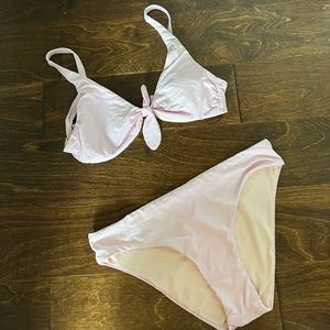 Gianni Bini Fan Favs Tie Front Bralette and Solid Retro Hipster